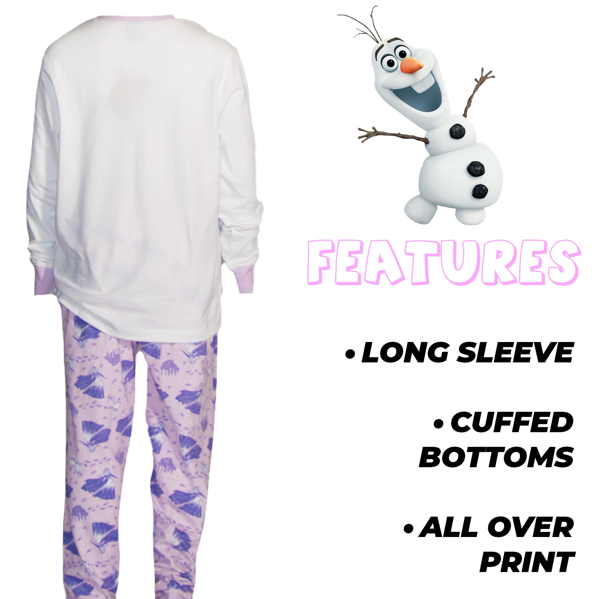 Disney Set pigiama per bambini Frozen & Stitch, confezione da 2 disegni incantati e adorabili, comodi e morbidi pigiami per ragazze e ragazzi, taglie da 5 a 6 a 13-14 anni, perfetto per divertirsi a