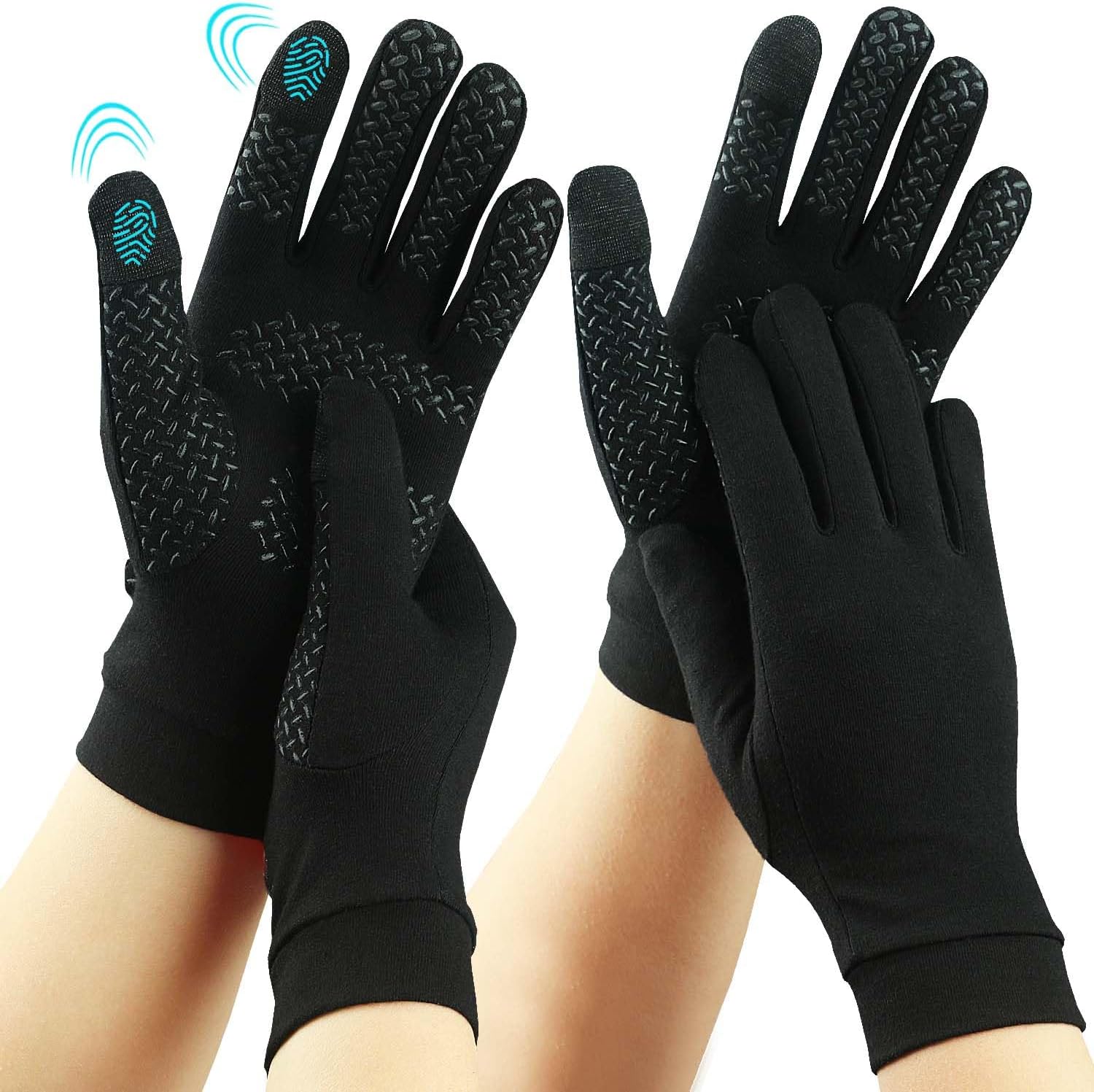 Kecartu 2 Pairs Full Finger Compression Arthritis Gloves