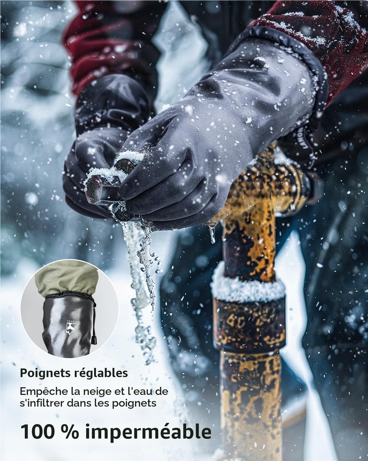 toolant Balaena Waterproof Winter Gloves Gants d'hiver Mixte