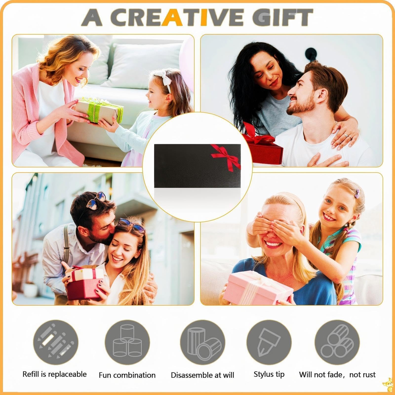 Penna Fidget Magnetica Regalo Con Scatola, Lunghezza Regolabile E Punta Stilo, Design Creativo Per Scrivania