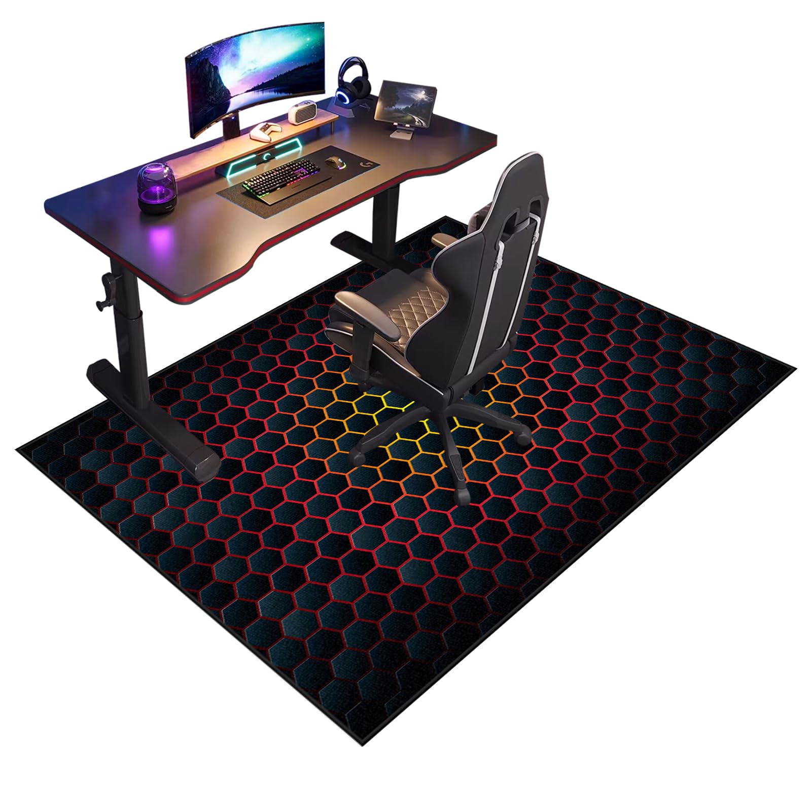 Heavy Duty Office Chair Mats for Carpeted and Hardwood Floor Carpet Protector Chair Mat for Home Office Floor Mat for Office Chair Anti-Slip Computer Gaming Chair Mats for Rolling Chair 160 x 180 cm — image 1
