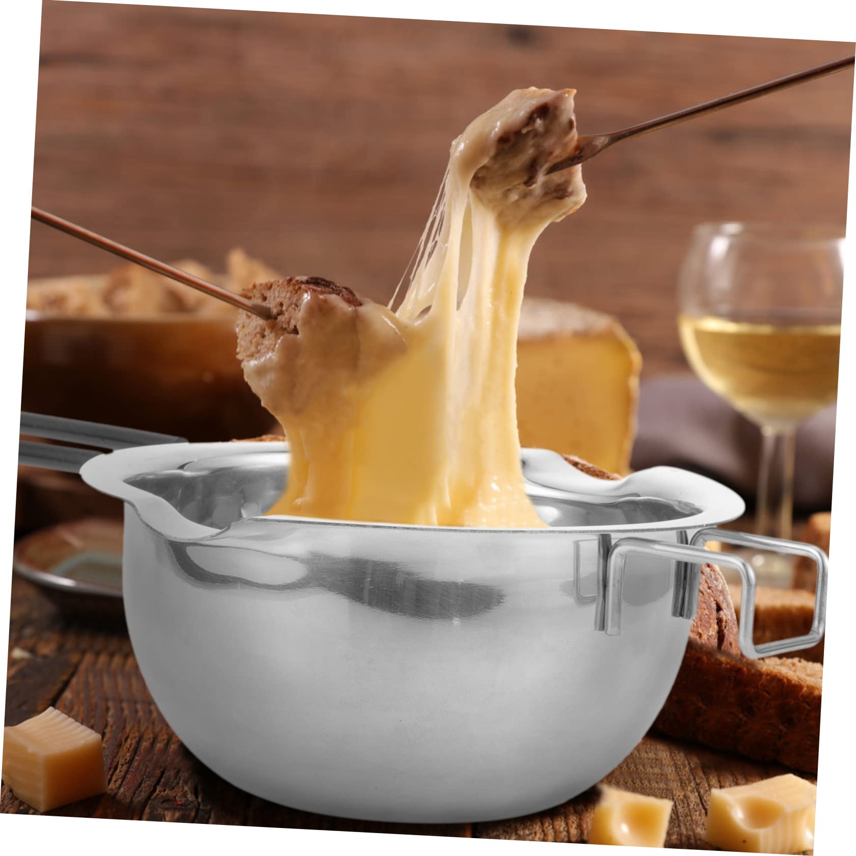 CIMAXIC Butter Melting Bowl Stainless Steel Melting Pot Waxed Pot Oil and Cheese Heater Easy to Clean Essential Kitchen Accessory