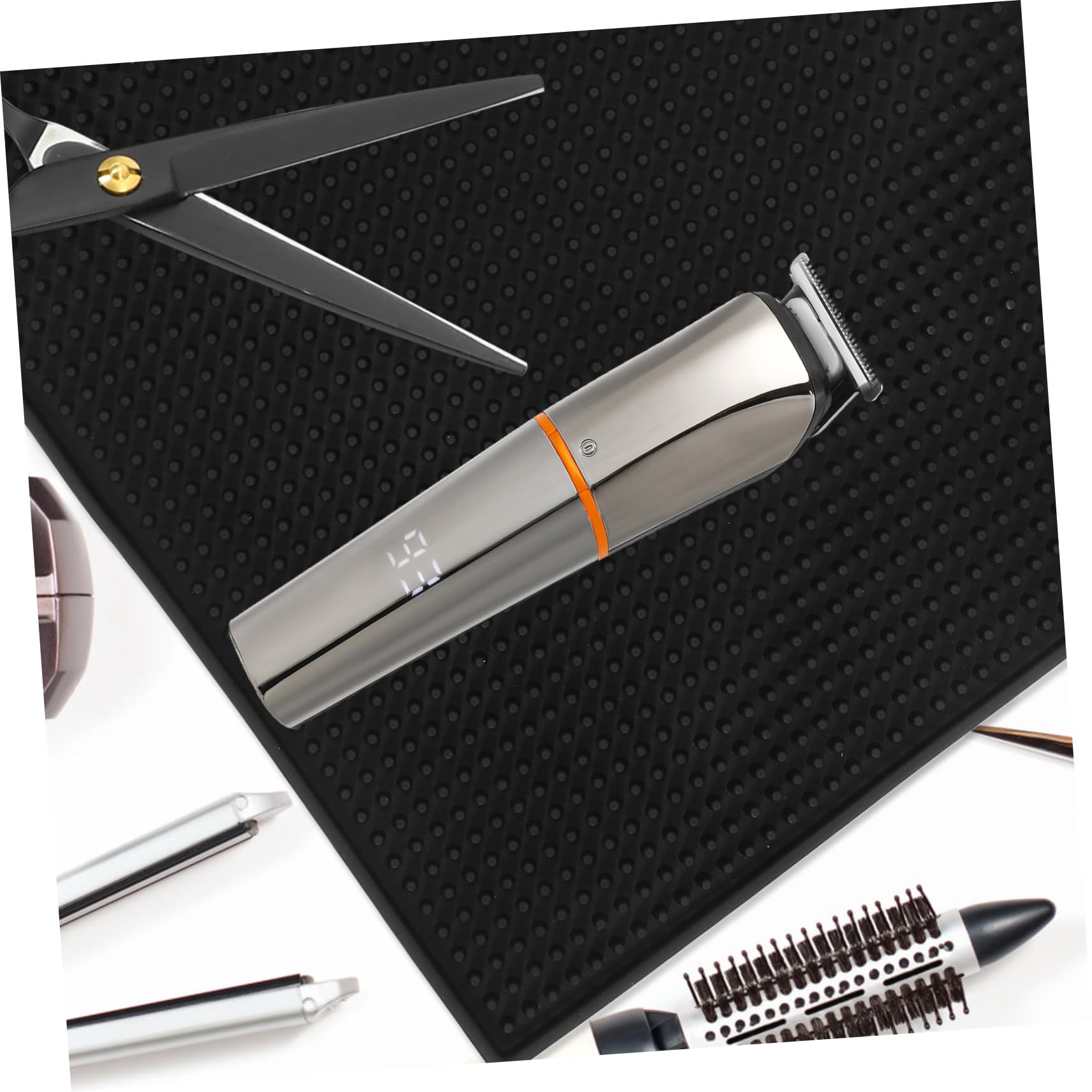 Beavorty Hair Styling Tools Mat Slip Barber Organizer Pad for Clippers and Scissors Durable Countertop Work Mat for Hair Salon and Barbershop Portable and Versatile Design