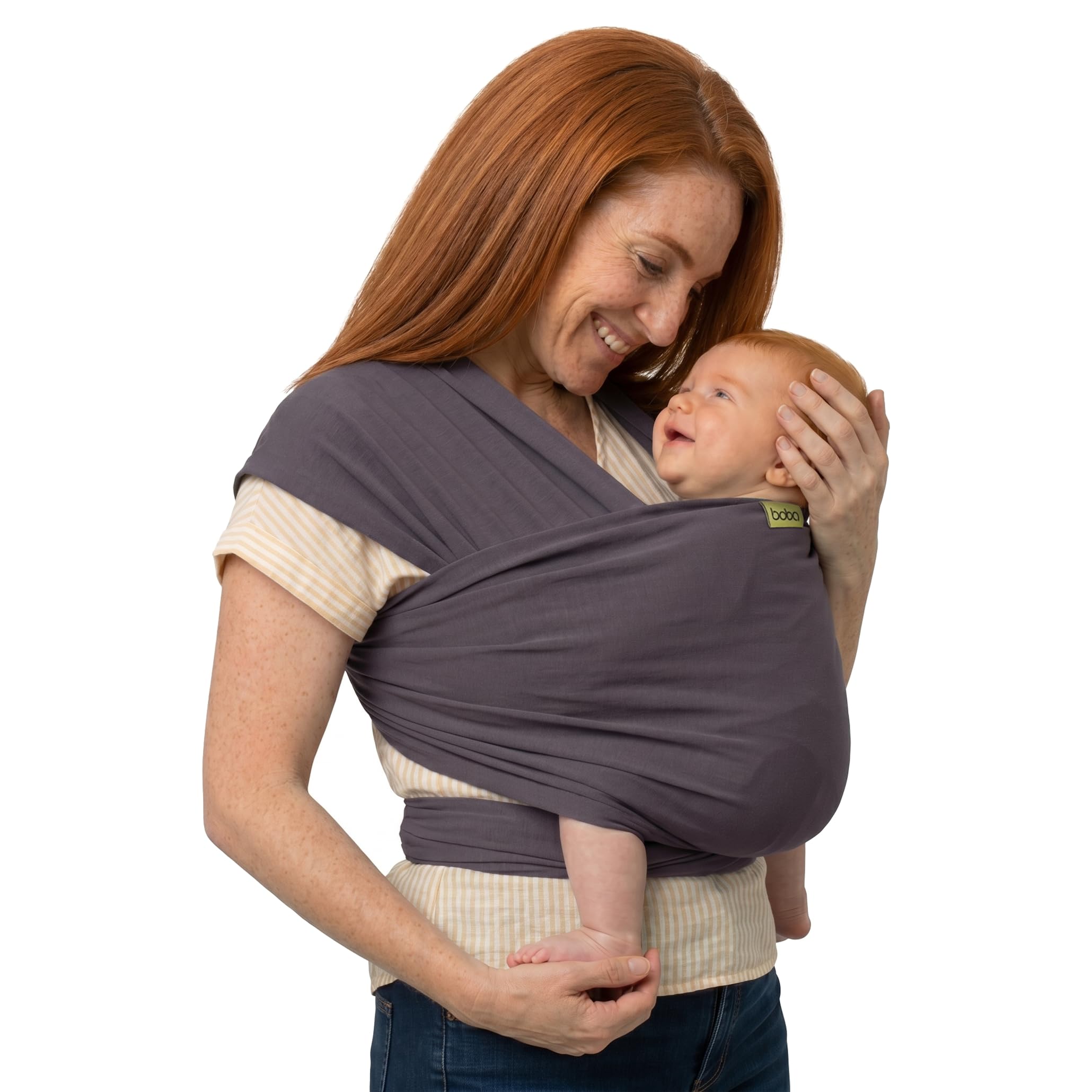 Boba Baby Wrap Carrier – Original Baby Sling Carrier for Newborns (7–35 lbs), Soft, Secure, Hands-Free & Ergonomic, Ideal for Comfortable Bonding, New Parents (Black) — view 24