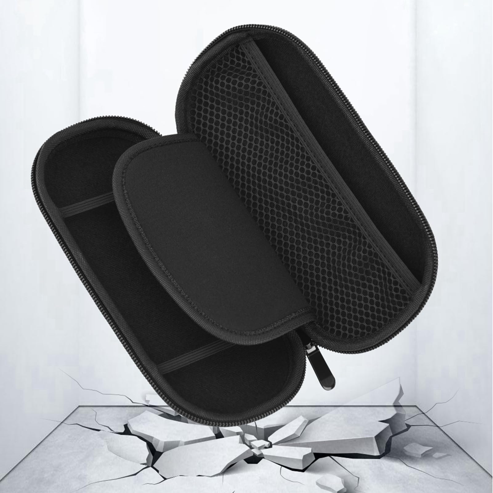 Custodia, custodia rigida protettiva blu con tasca a rete e design compatto, Custodia per PS Vita, per protezione e trasporto della console PS Vita, blu, dimensioni compatte