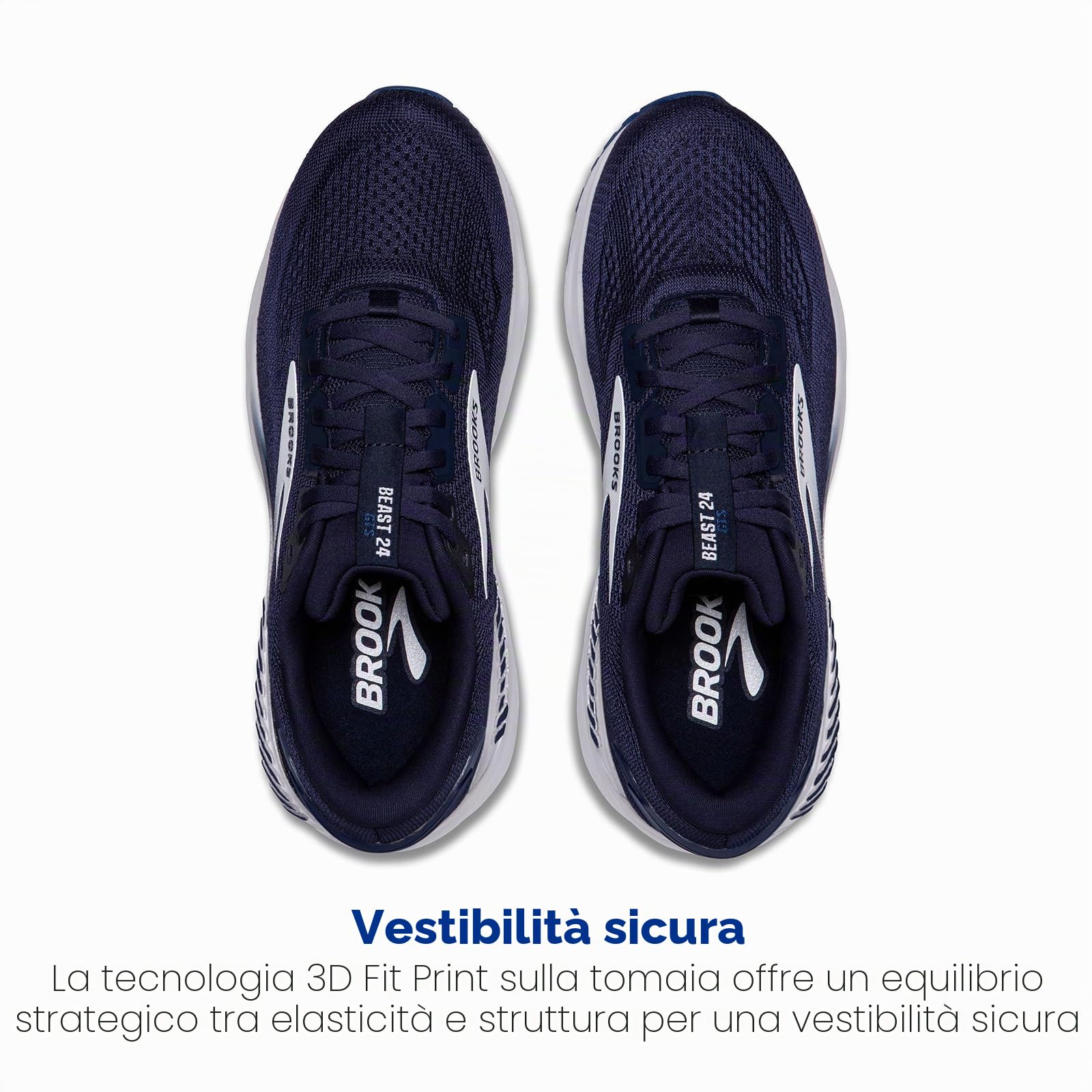 BROOKS 1104251D452 Beast GTS 24 Uomo, Peacoat/True Navy/White EU 46.5