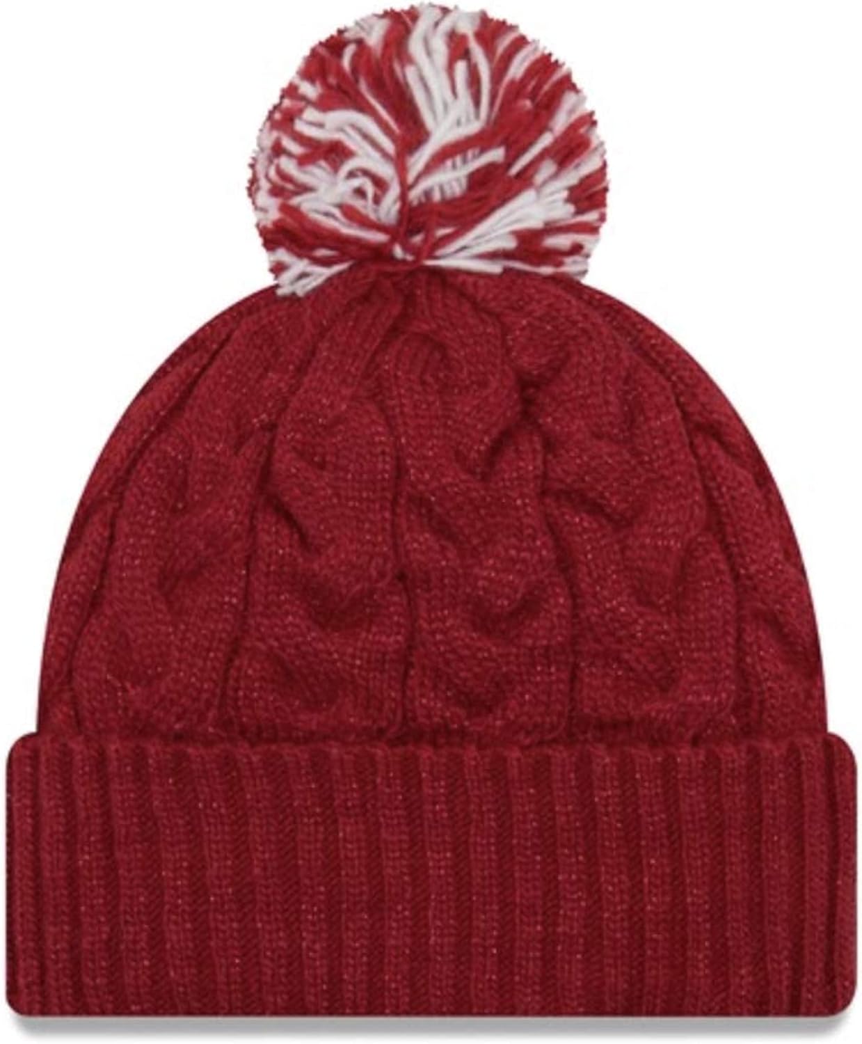 New Era Women's NFL Official Cozy Cable Knit Cuff Pom Beanie Hat - Image 2