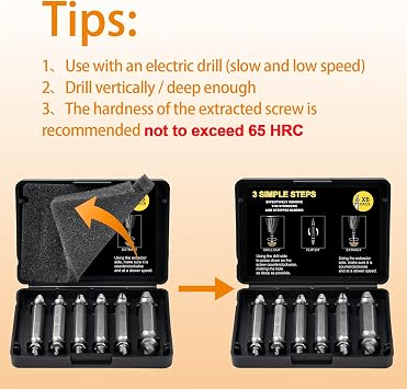 Fathers Day Dad Gifts for Husband from Daughter Son - Screw Extractor Set Tools Gadgets for Men Bolt Extractor Kit - Birthday Christmas Stocking Stuffers for Men Him Boyfriend