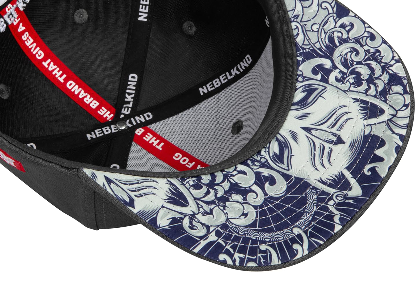 Nebelkind - Casquette snapback homme femme samouraï gris taille unique réglable casquette baseball unisexe style streetwear avec visière droite