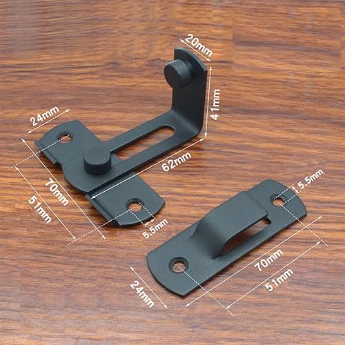 Miniatura 9 de Paquete de 8 pestillos de acero inoxidable para puerta de granero, puerta de mascotas, baño, armario, ventana, corredera (plateado)