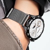 Vista 4 de Compatible con Samsung Gear S3 Frontier/Classic/Galaxy Watch 1.811 in Quick Release 0.866 in Correa de reloj de metal sólido de repuesto