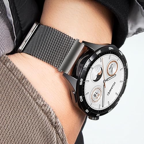 Miniatura 4 de Compatible con Samsung Gear S3 Frontier/Classic/Galaxy Watch 1.811 in Quick Release 0.866 in Correa de reloj de metal sólido de repuesto