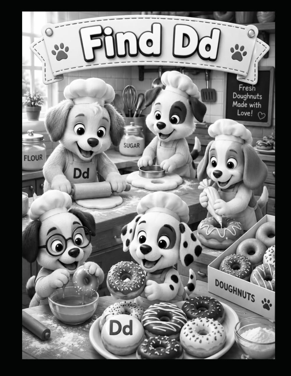 PUPPY ACTIVITY BOOK, Alphabet, Numbers, Colouring: Let's Have Fun with Puppies