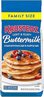Krusteaz Complete Buttermilk Pancake and Waffle Mix, Light & Fluffy, 56 oz Bag