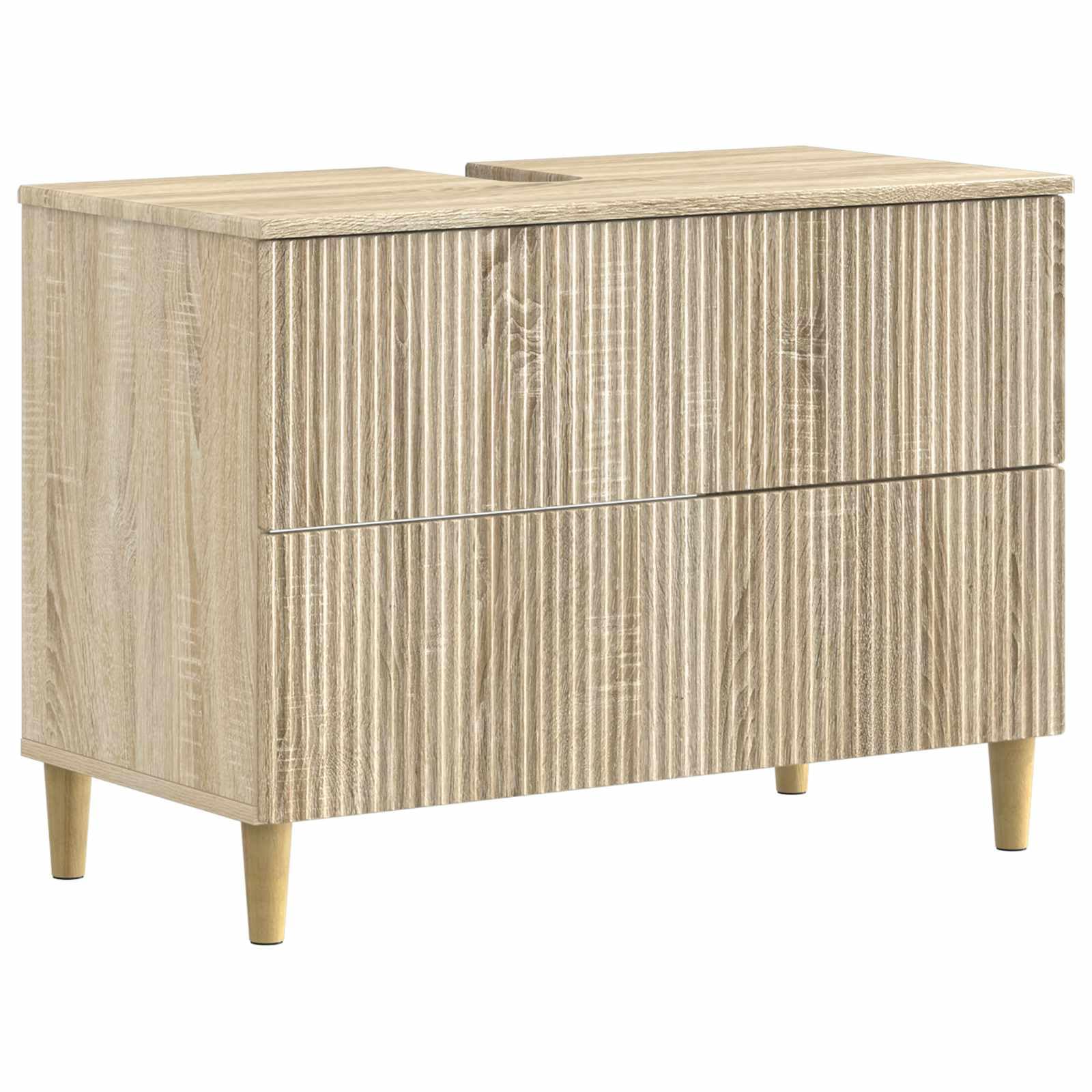 Mueble de baño de 2 piezas ARNHEM de madera de ingeniería, acabado Sonoma