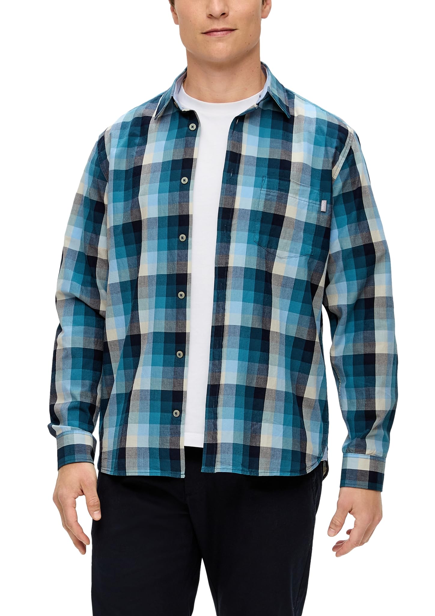 s.Oliver Men's Long-Sleeved Shirt Regular Fit