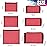 Boao 6 Pieces Mesh Makeup Bags Mesh Cosmetic Bag Portable Travel Organizing Zipper Pouch Toiletries Makeup Pouches for Home Office Travel Accessories(Wine Red)