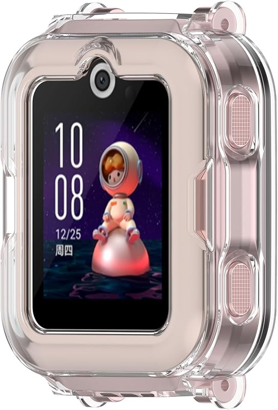 E ECSEM Compatible con Huawei Watch Kids 4 Pro Funda protectora de pantalla, TPU suave a prueba de arañazos, carcasa de repuesto a prueba de golpes para Huawei Watch Kids 4 Pro Smartwatch Accesorios (Transparente)