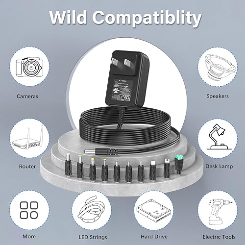 Miniatura 3 de Fuente de alimentación de 5 V 2 A 1 A cable de alimentación de 10 W adaptador de múltiples puntas repuesto para conmutación de pared adaptador de CA