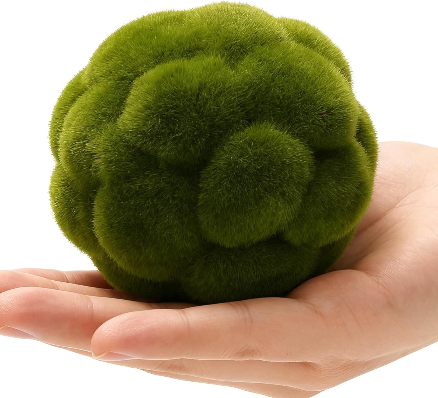 6 PCS Green Moss Ball Decorations, Simulated Moss Balls, Artificial Plant Decorations, Suitable for Garden Wedding Party Decorations