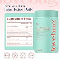 Vista 6 de Lovebug V-Best - Probióticos vaginales – 90 mil millones de UFC probióticos para mujer para equilibrio del pH, salud del tracto urinario, BV y olor