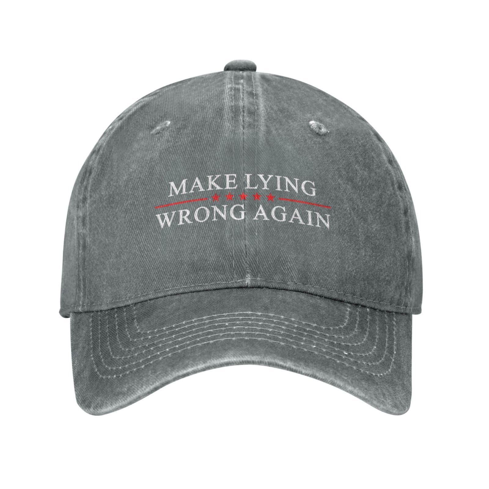 Sefgaen Make Lying Wrong Again Hat for Men Dad Hats Funny Hats