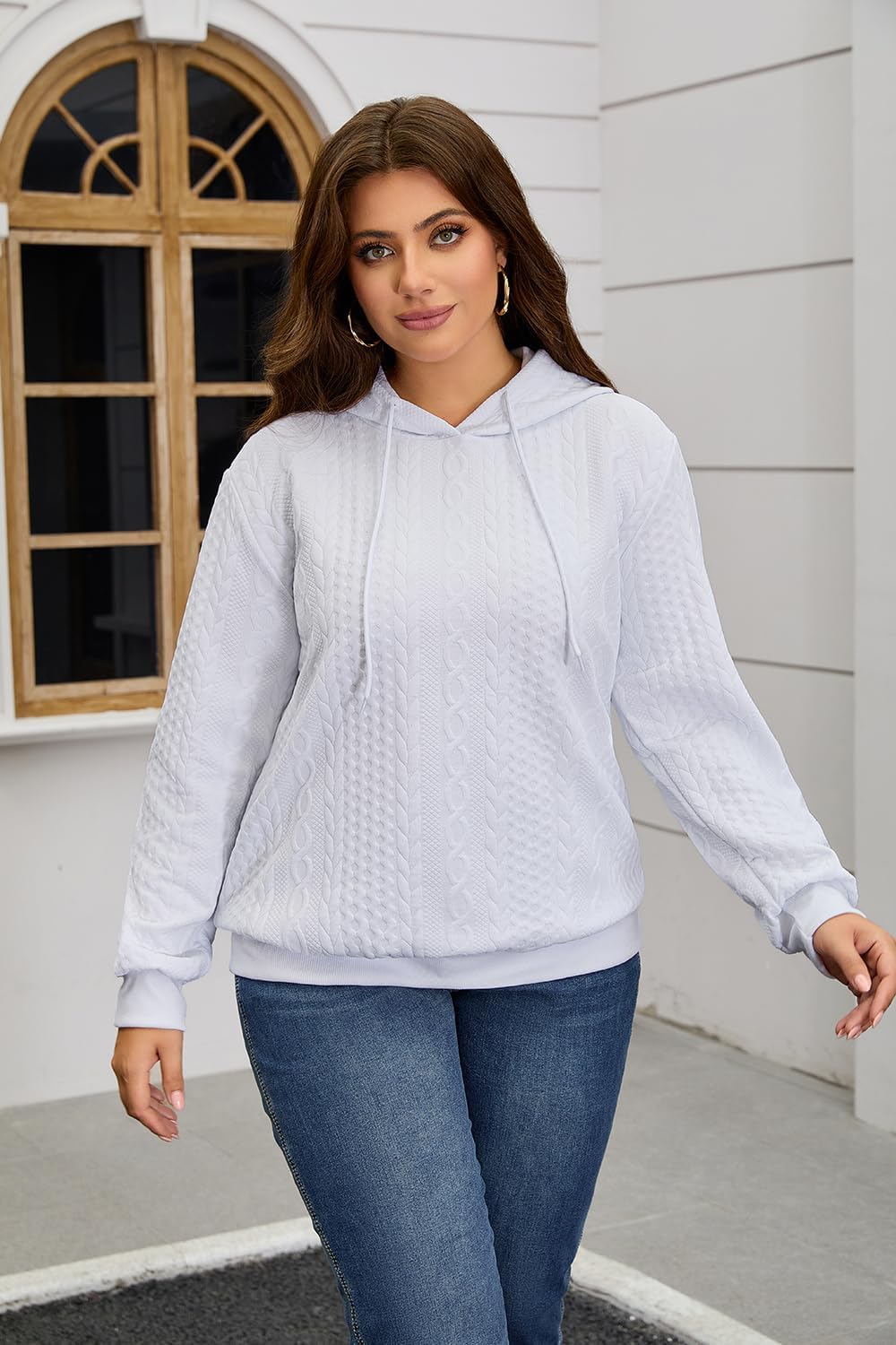 YeGine Womens Hoodies Oversized Hooded Sweatshirt Casual Long Sleeve Drawstring Pullover Tops - Image 2