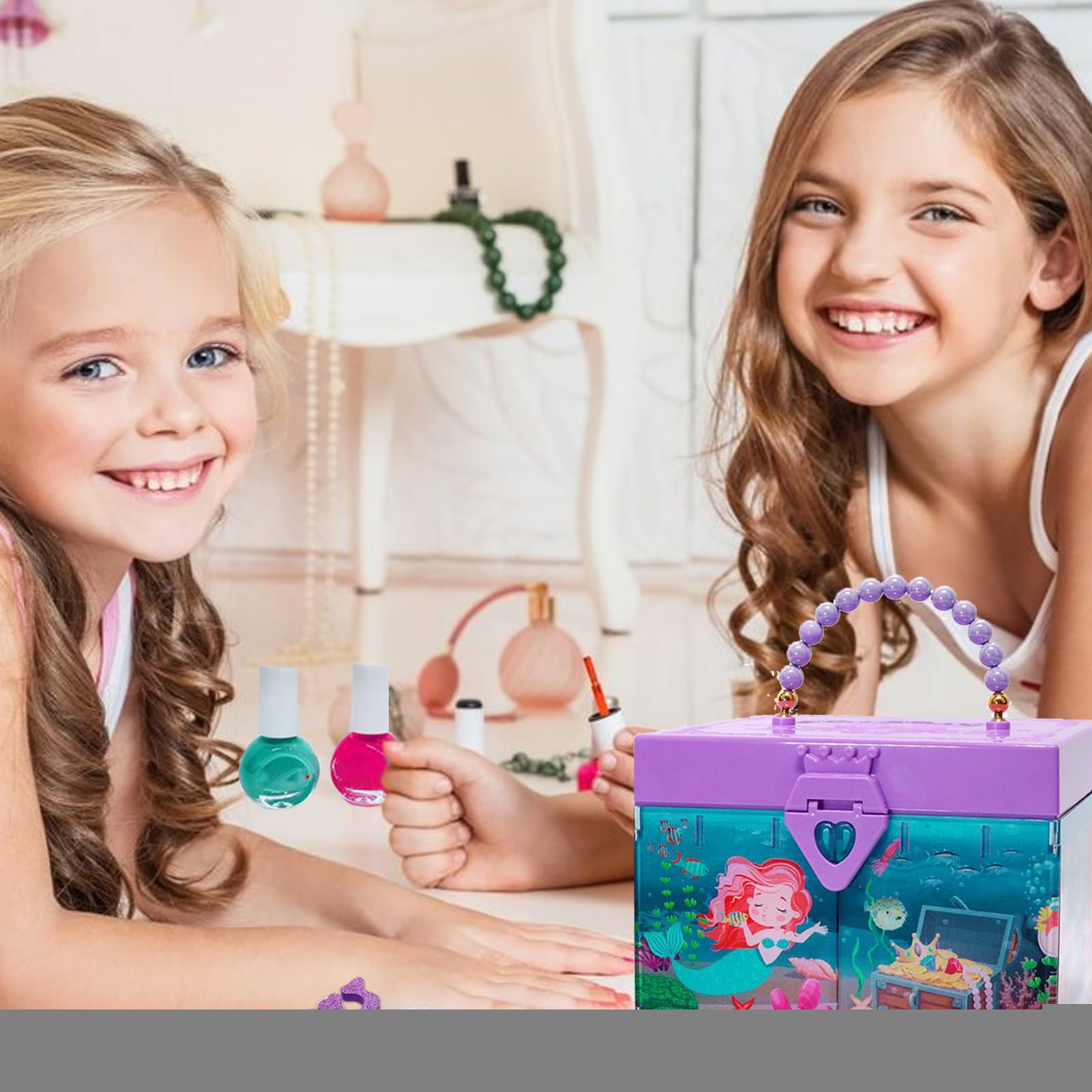 Kit Trucco per Bambini Lavabili per Travestimenti | Set Giocattolo Trucco per Giochi di Ruolo per Festa Carnevale Scuola Casa San