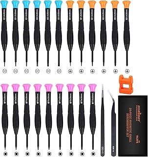 HORUSDY Mini Screwdriver Set, Set of 24 Pieces Magnetic Small Phillips/Slotted/Torx Star Screwdrivers, Precision Screwdriv...