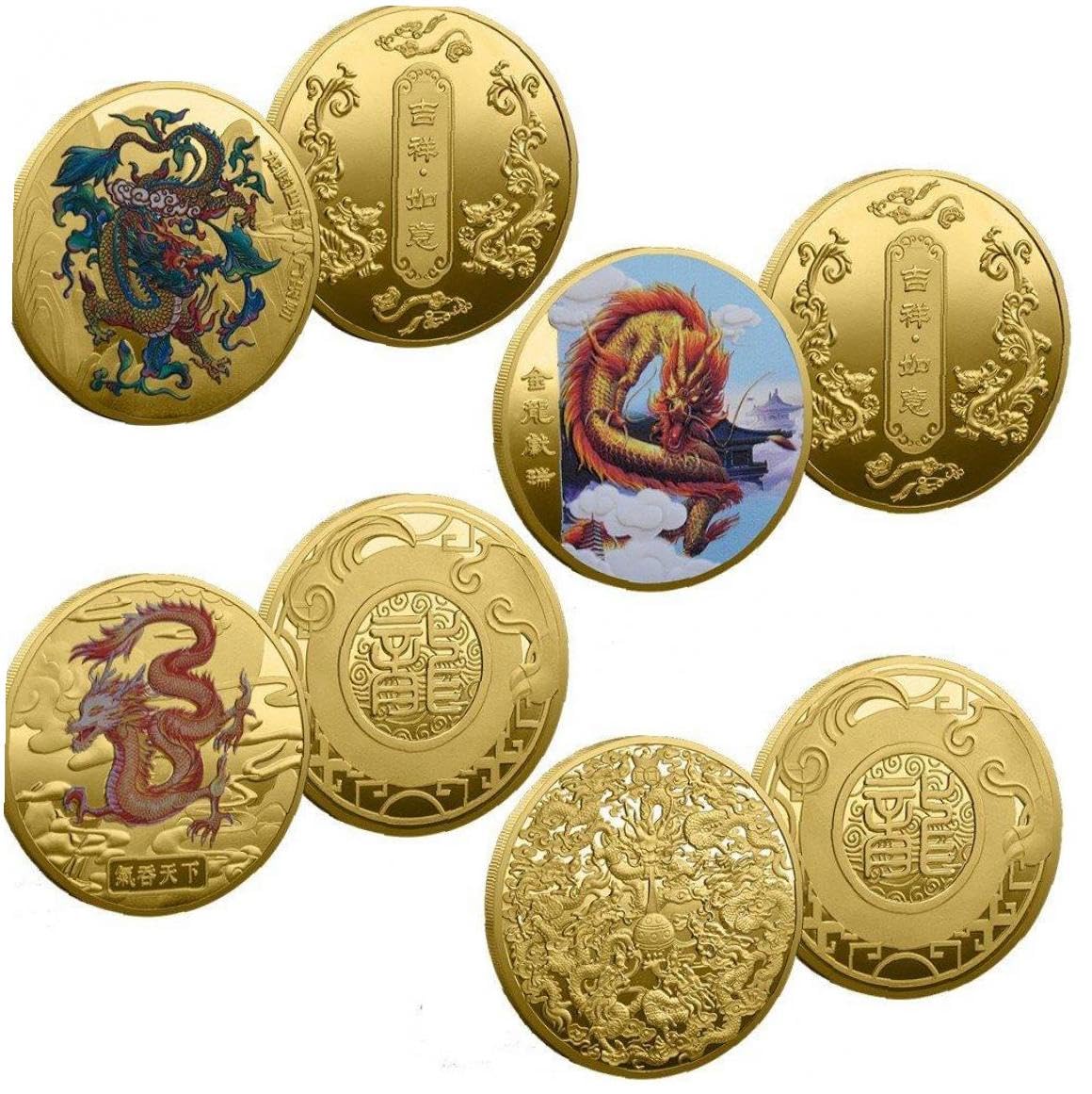 Amazon.co.jp: 記念 コイン 龍 竜 出産祝い お土産 コレクション