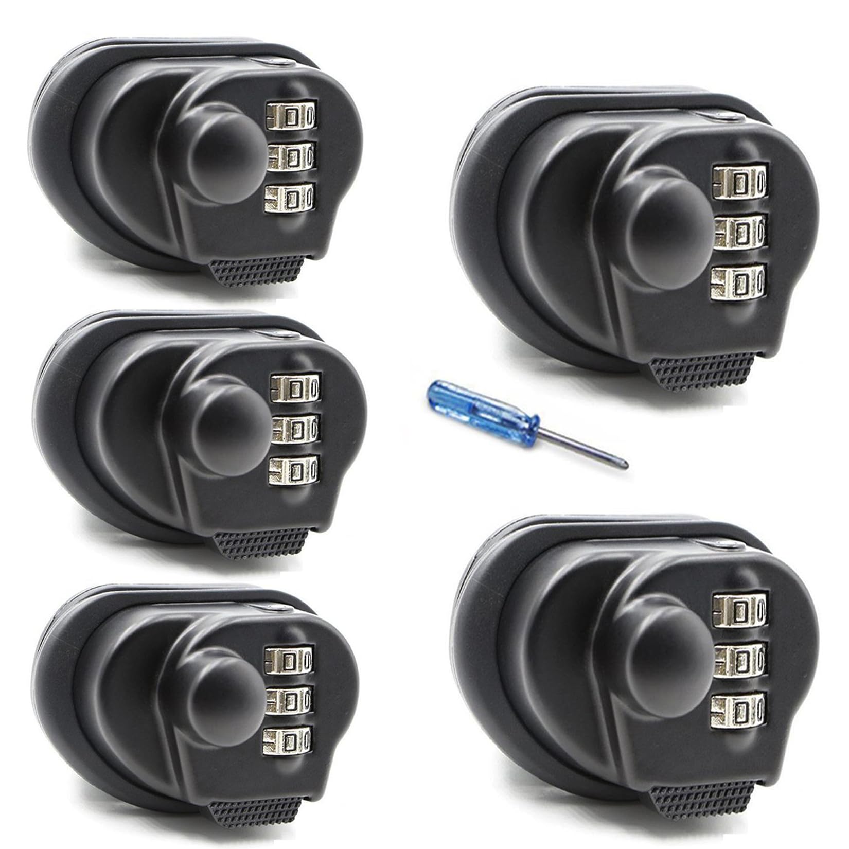Photo 1 of RioRand Upgraded 3-Digit Combination Trigger Lock Resettable Gun Lock Firearm Safety Lock Compatible with Pistols Handguns Rifles Shotguns Jet Black 5PCS