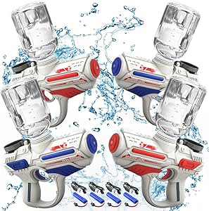 Automatic Electric Water Gun - High Capacity Squirt Gun Rifle, Rechargeable, 32 FT Range, Summer Pool Beach Toys For Kids & Adults - Fun Water Blaster! From Sand Play & Water - View #4