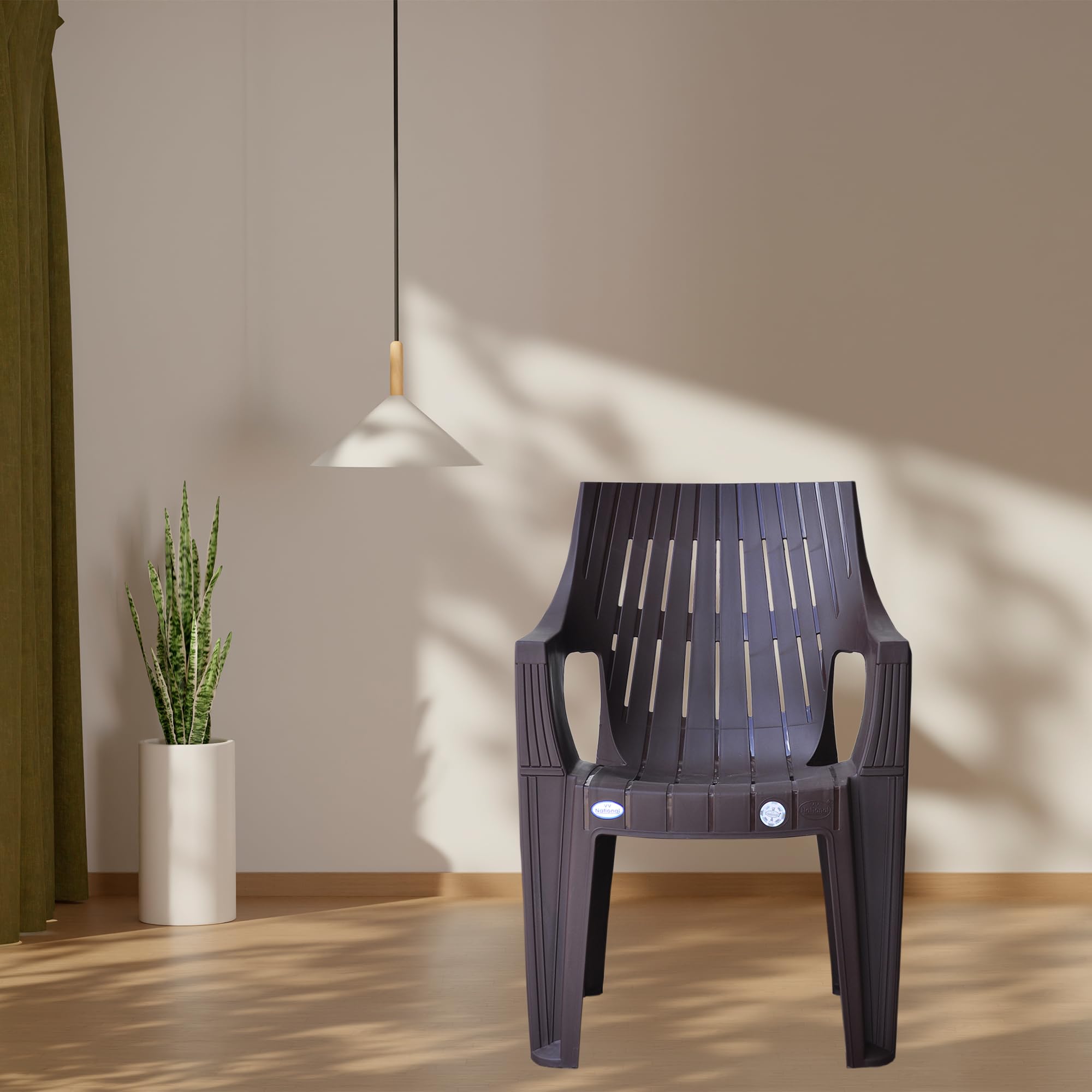 椅子 FRESHNESS BUGER CHAIR VV National Jaguar Brown Premium Plastic Chair - Durable