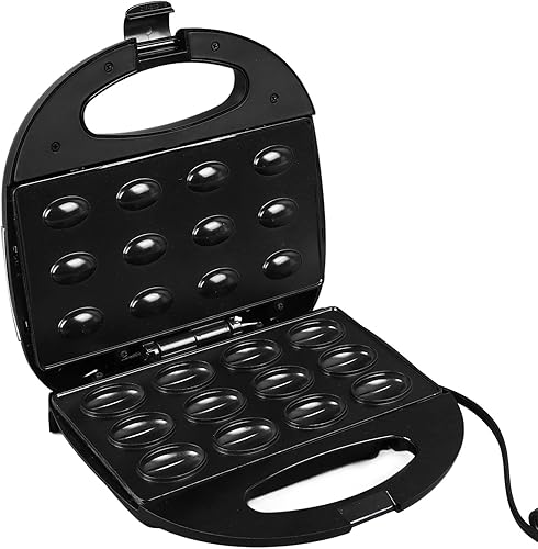 Oreshki Nuts - Máquina para hacer galletas de nuez, 12 sartén, enchufe de EE. UU., 110 V, 750 W, calefacción de doble cara, compacta, antiadherente,