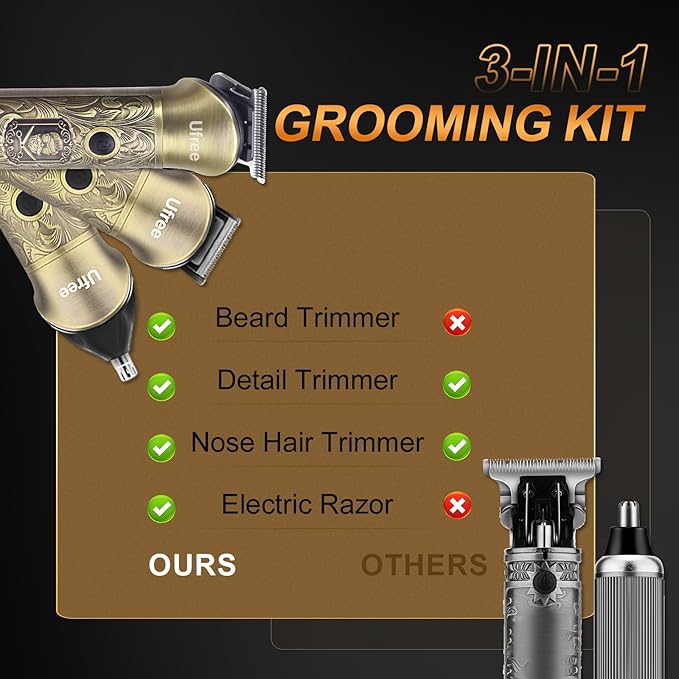 🔥HOT🔥 Hair Cutting Kit for Men!  Get the Perfect Look with Ufree Beard Trimmer & Clippers