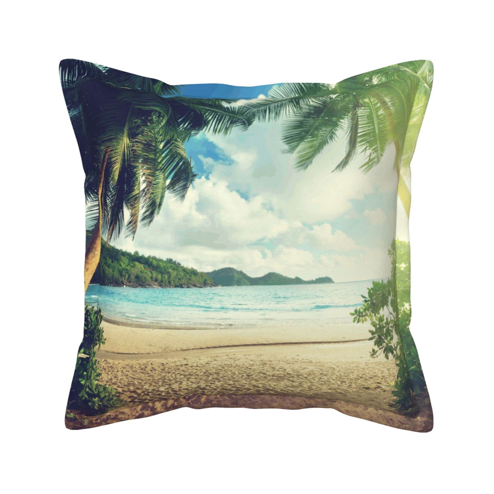 Housses de coussin plage similicuir pour un canapé style vacances
