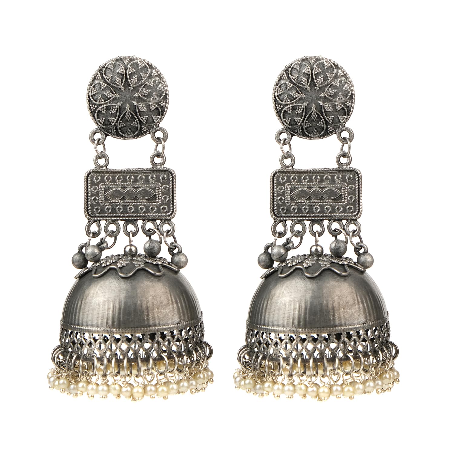 XPNSV Oxidised Jhumka Earrings | Anti Tarnish |Anti Tarnish, Light Weight, Handmade | Daily/Party/Office Wear Stylish Trendy Jewellery | Latest Fashion for Women, Girls and Her (Saanvi Jhumka) (B0CC9NDZ1G) Amazon Price History, Amazon Price Tracker