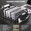 YUNZII AL80 Mechanical Keyboard, Wireless Gaming Keyboard, 75% Layout, Bluetooth/2.4G/Wired, 3 Modes, Full Aluminum CNC LCD Screen, Hot Swap Compatible, Gasket Mount, Knob Included, For QMK/VIA Win