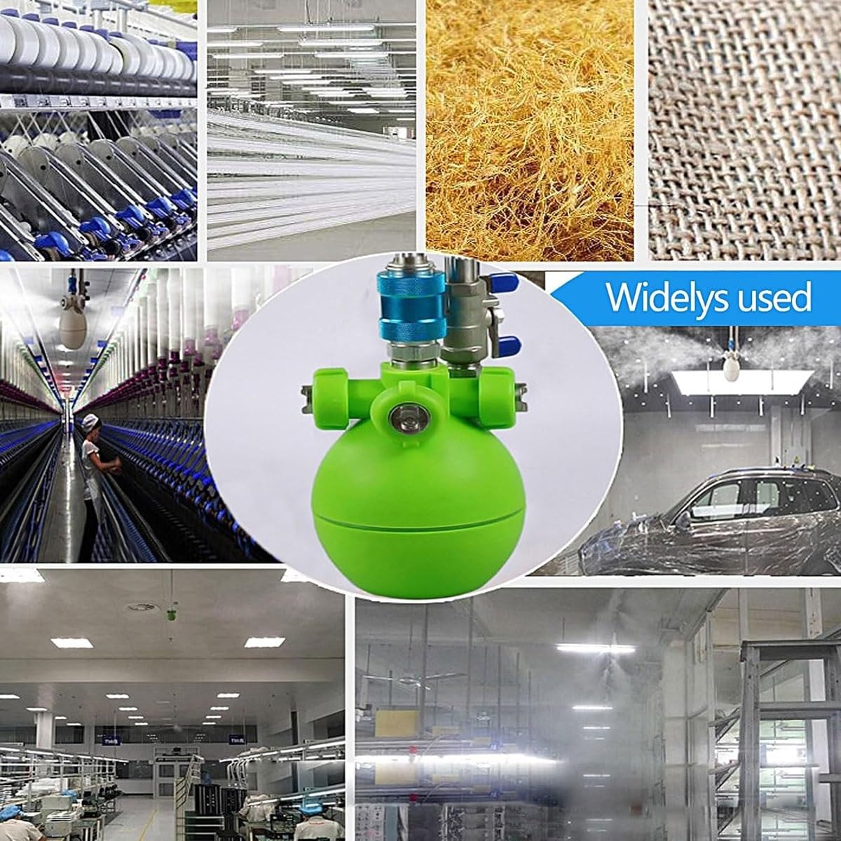 Przemysłowy nawilżacz suchej mgły z 4 wylotami mgły, hybrydowy nawilżacz przemysłowy, mikronowa zgazowana sucha mgła zgazowana 10-18L/H, dla fabryk, warsztatów, kwiatów, gospodarstw(18L/H)