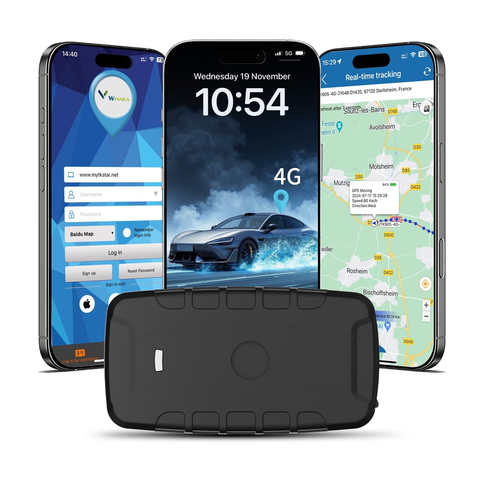 Localizzatore GPS Auto con APP, Car GPS Tracker 20000mah Magnetico Forte e Impermeabile, Car Tracker Antifurto per Auto, Biciclette, Scooter, Barche TK918