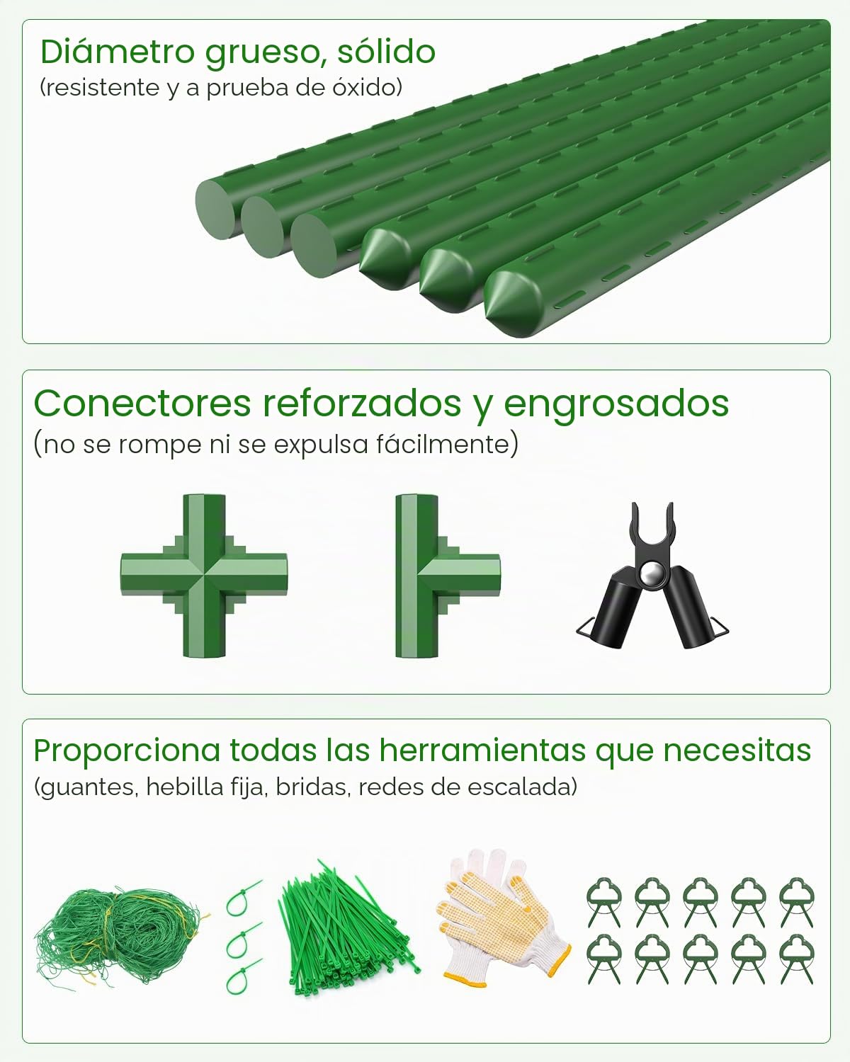 MYMULIKE Paquete de 2 enrejados de Pepino para Cama elevada, Enrejado de jardín para Plantas trepadoras al Aire Libre, Marco en A Desmontable, Soporte de Cultivo de Plantas para Guisantes, Calabaza