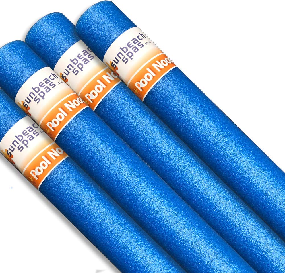 Sunbeach Spas NEW Special Noodle Deal Woggle Logs Swimming Pool Water Sport Lessons Aid Foam Colourful Family Holiday Kids Floats Aerobic Therapy Exercise 1.5m / 150cm - 4x Blue