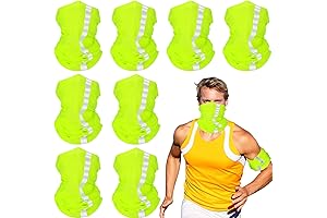 8 Pieces High-Visibility Neck Gaiters: Reflective Protection for Outdoor Adventures