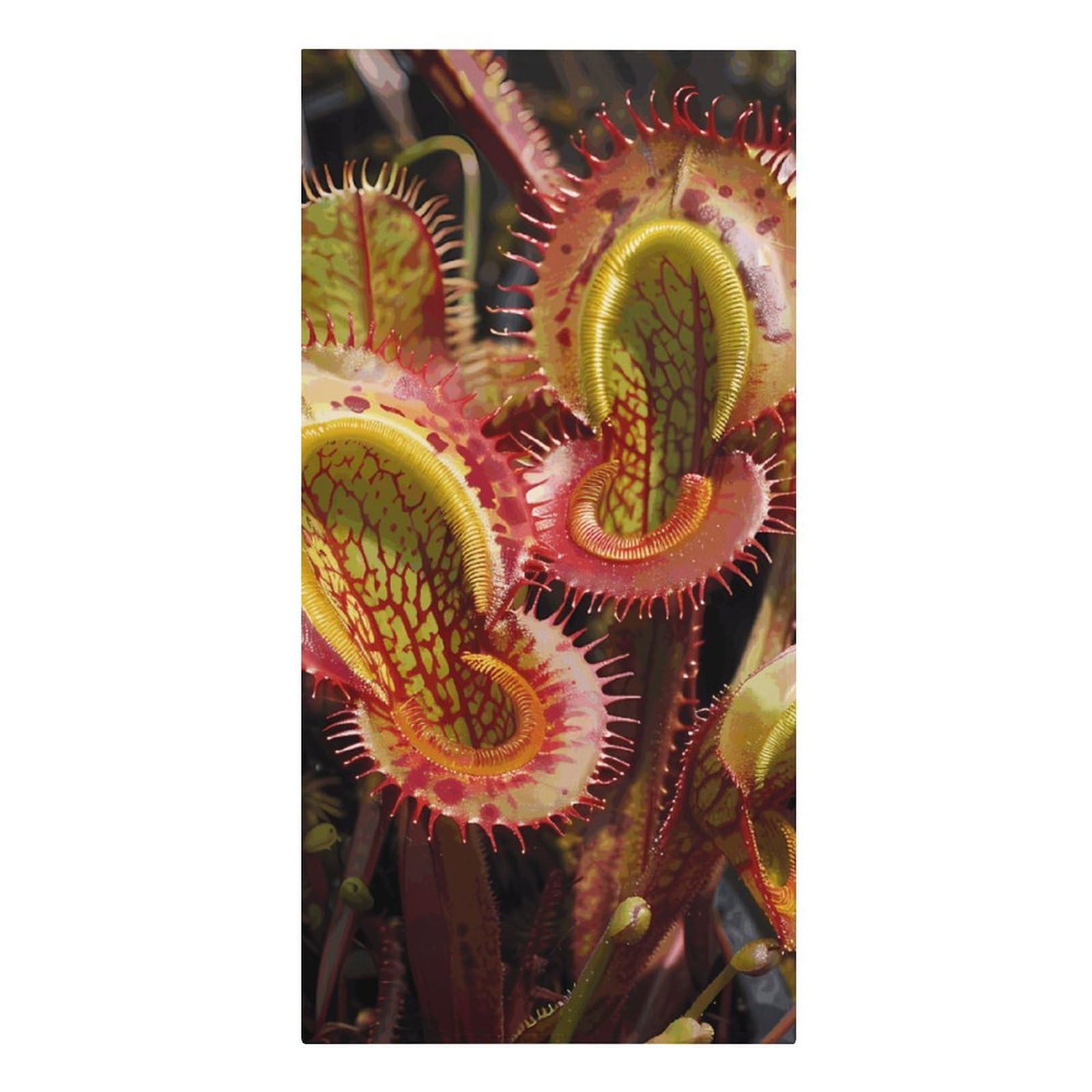 Fodpand Girls Style Lightweight Microfiber Large Overszed Carnivorous Plant Beach Towel 30.3X61.4 In Sand Blanket Travel, Swim, Bathroom, Women Adults Gift Soft Big Pool Swim Towels