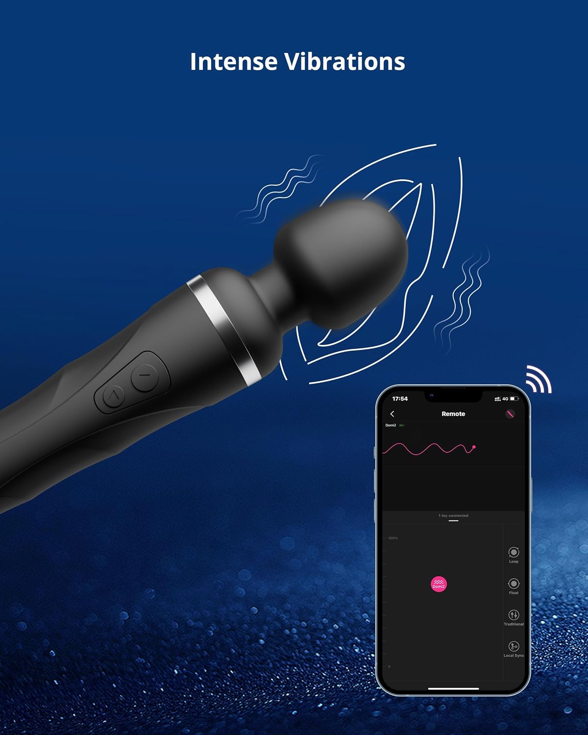 LOVENSE Domi 2 Wand Massager Powerful Vibrations for Women Men + LOVENSE Personal Lubricant Privacy Water-Based lube Non-Sticky Lubrication for Men, Women and Couples