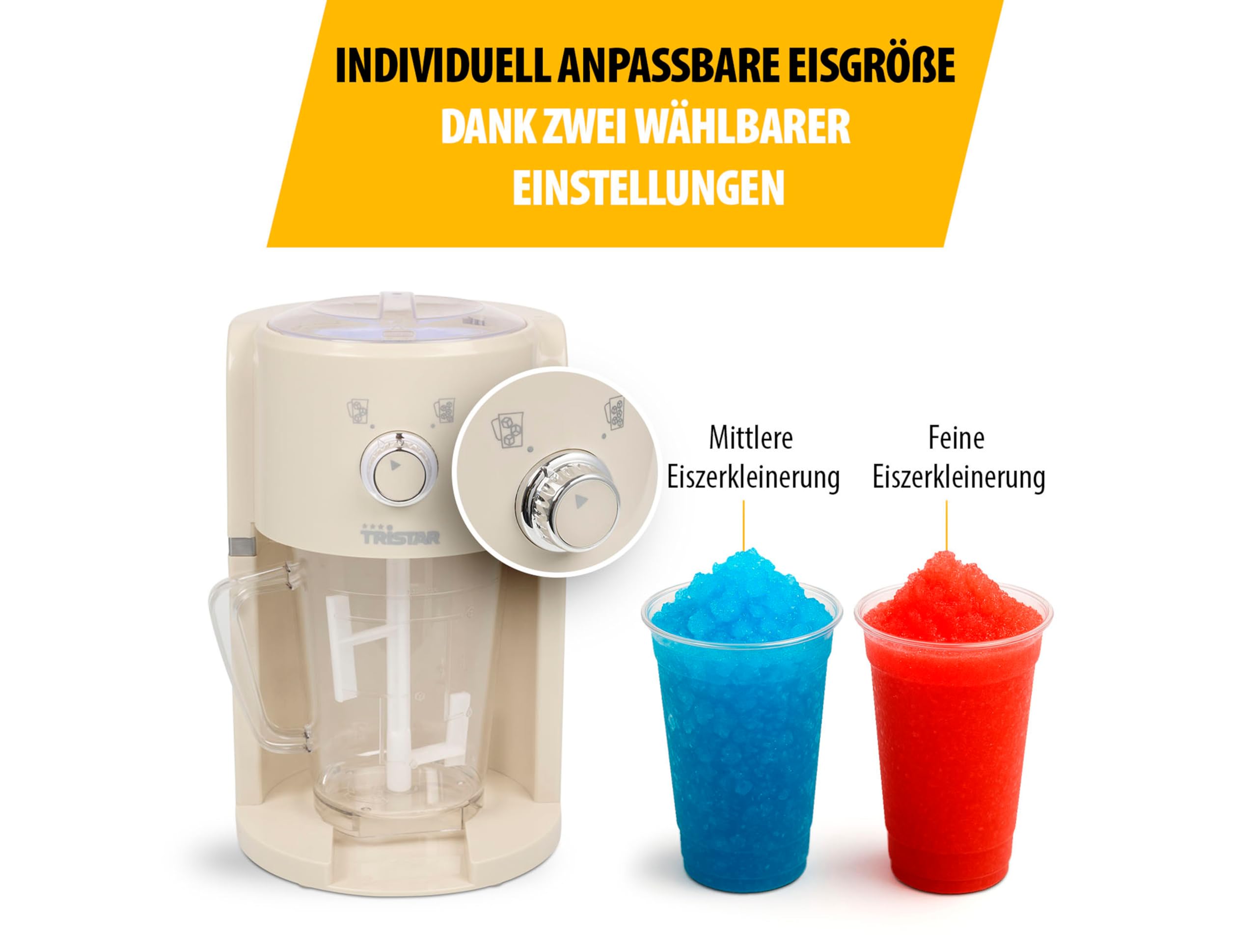 Tristar Slush maszyna do lodów - 2 rozmiary kruszonych lodów - 250 g lodu na minutę - 1,1 l nalewak - pojemnik na lód 600 ml - KD-7310