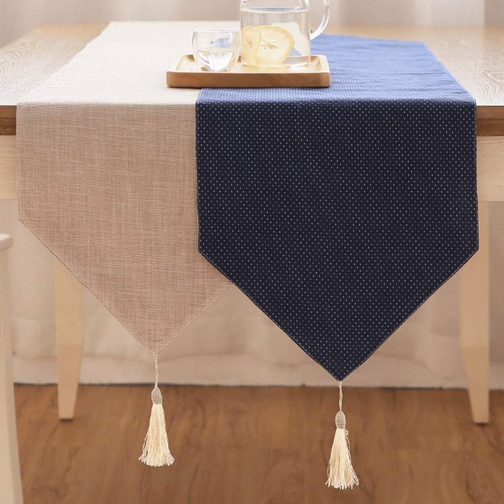 AGYH Table Flag Modern Minimalist Nordic Cotton and Linen Coffee Table Table mat Long Strip TV Cabinet Tablecloth Double-Sided Double Layer 34 * 150cm (Color : Pink, Size : 34 * 150cm)