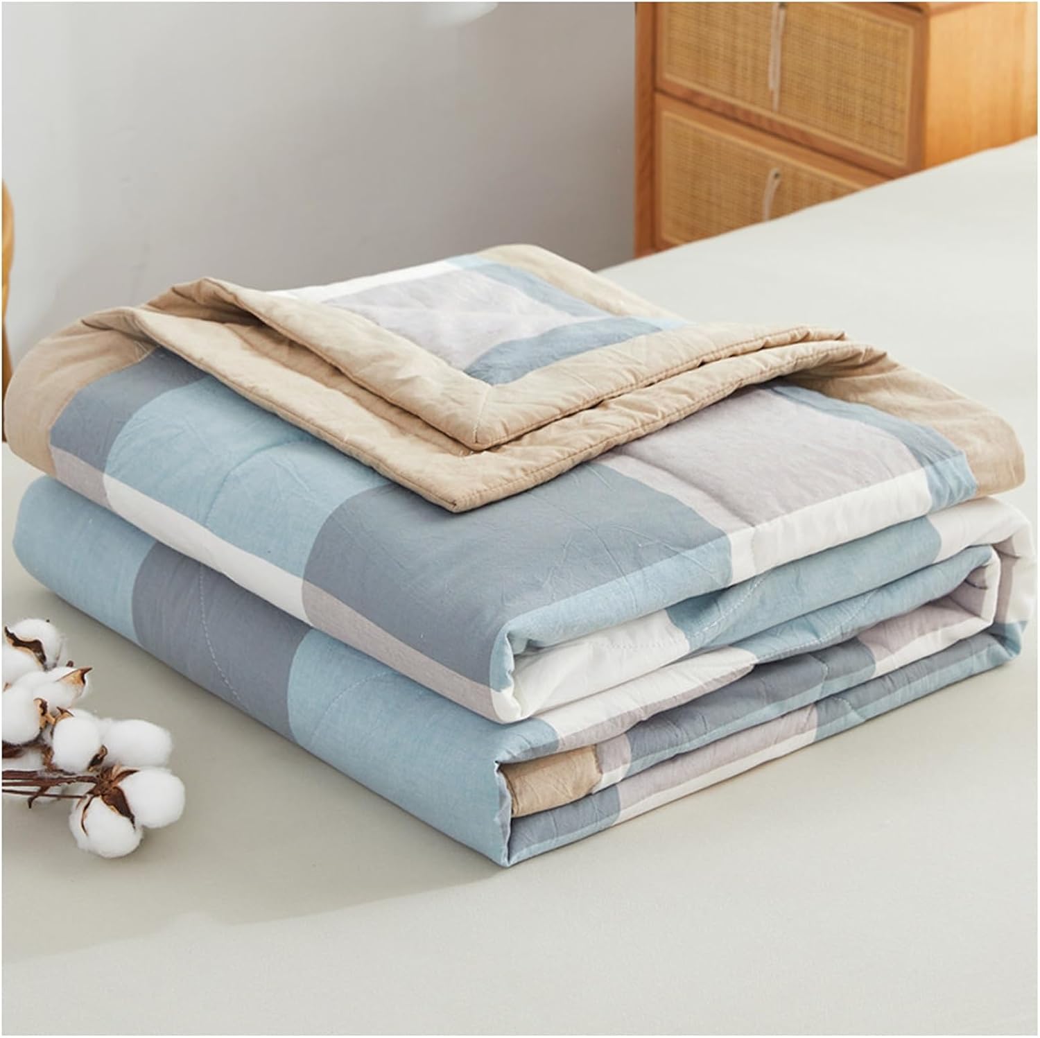 Summer Duvet, Air Conditioning Quilt Summer Quilt Double Summer Quilt, Thin and Lightweight Quilt for Summer, Machine Washable (Color : E, Size : 180x200cm)