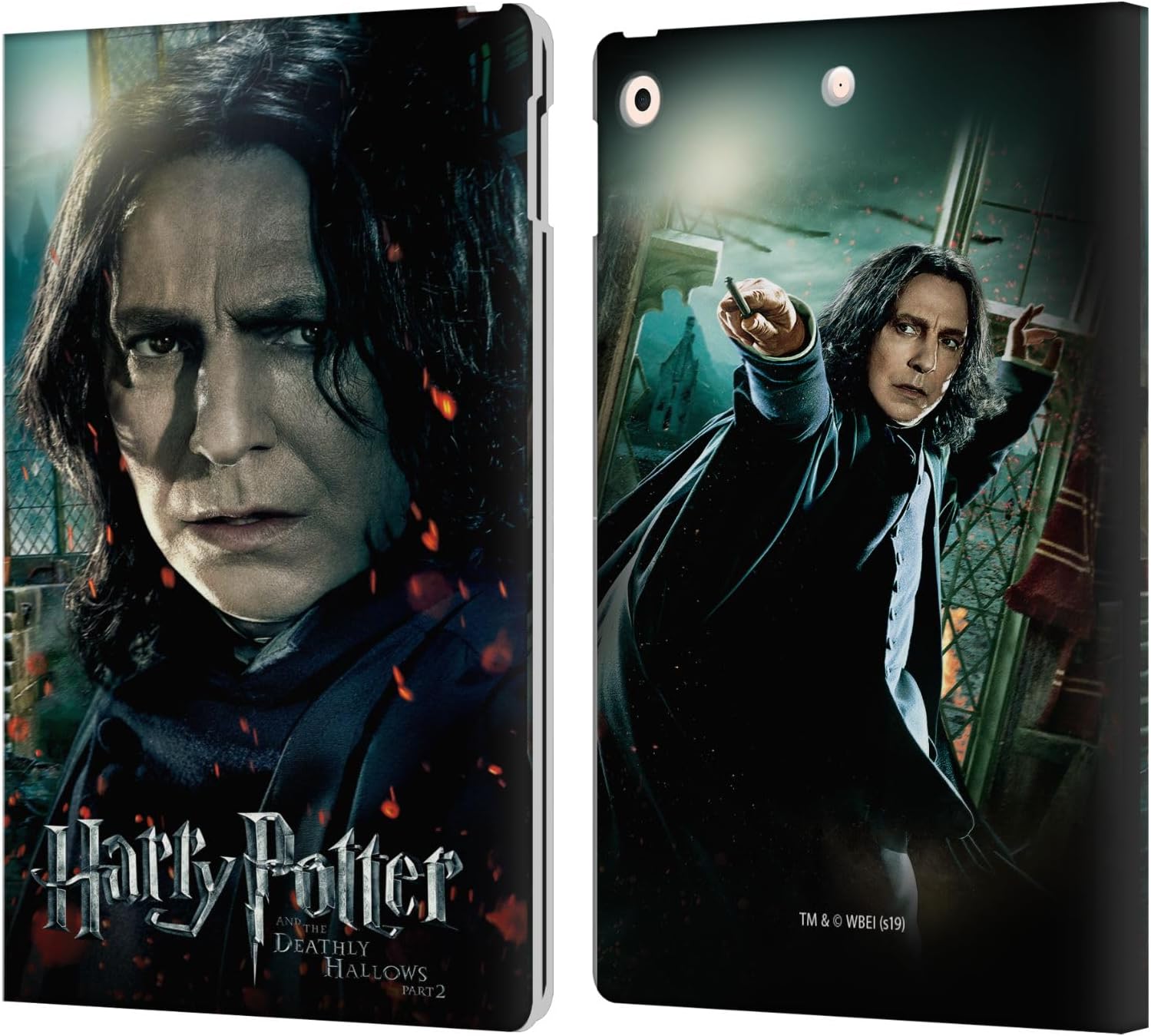 Head Case Designs Officially Licensed Harry Potter Severus Snape Deathly Hallows VIII Leather Wallet Case Compatible with Apple iPad 10.2 2019/2020/2021