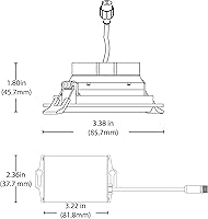 Vista 9 de NICOR Lighting DGD311203KRDBK - Focos empotrados LED, color negro